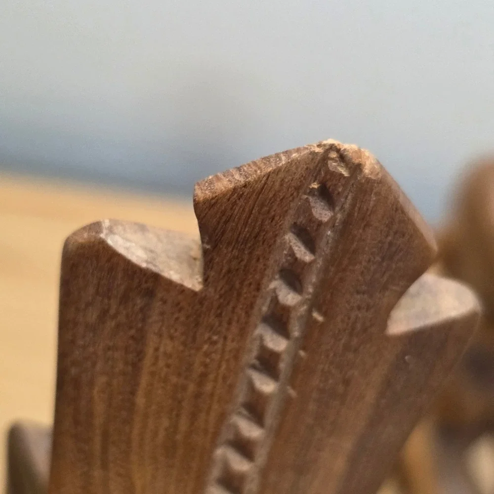 Two Hand Carved Wood Figures‎ African Tribal Statue Set